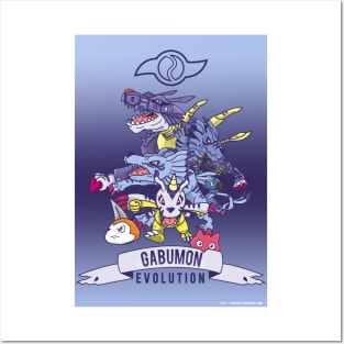 digimon gabumon evolution Posters and Art